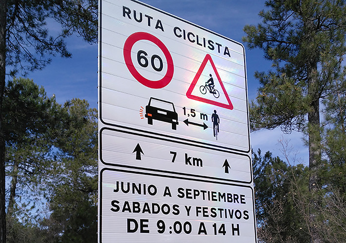 Señalización rutas seguras para ciclistas
